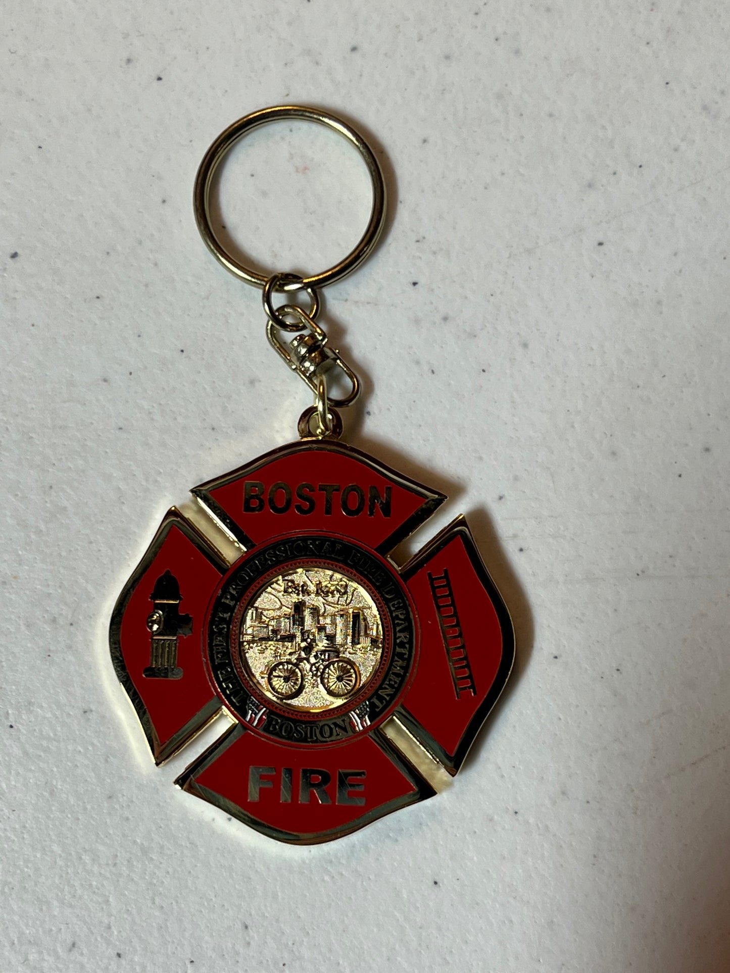 Boston Fire Medallion Key Chain